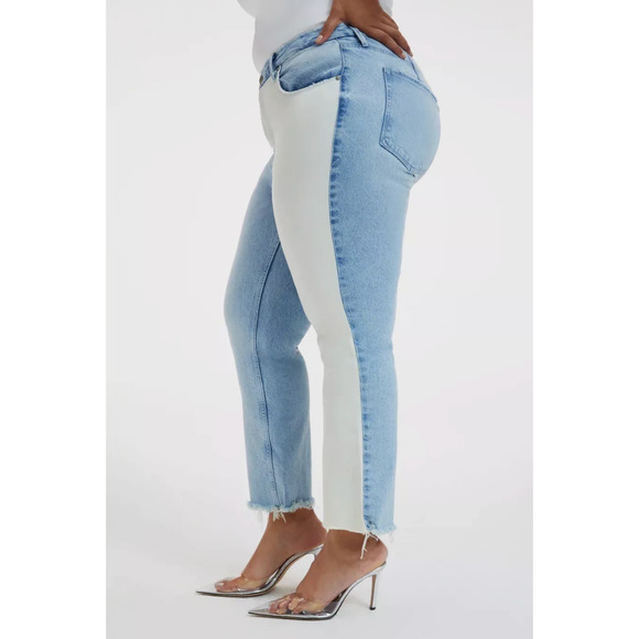 Good American Good Icon Pieced‎ Jeans Size 15 GIP062T - Picture 2 of 7